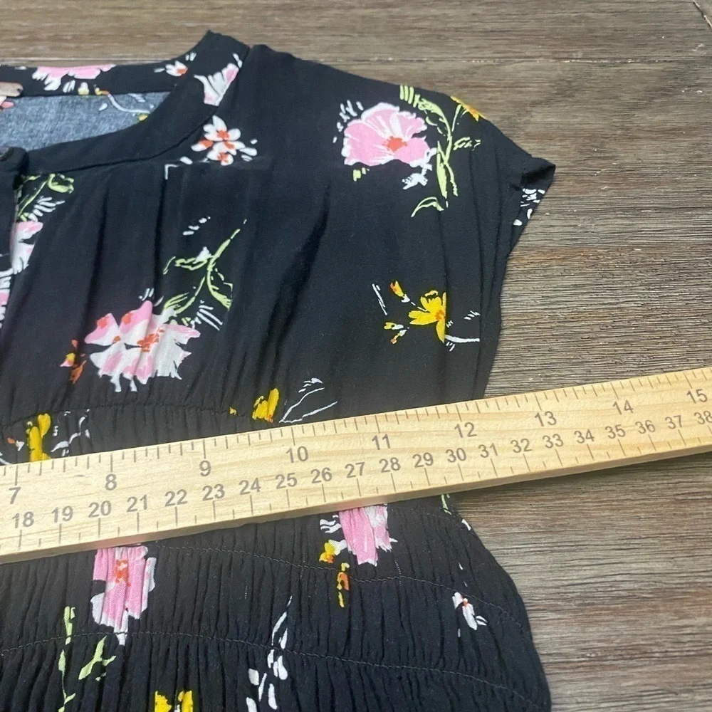 Free People The Greatest Day Smocked Mini Floral Dress S